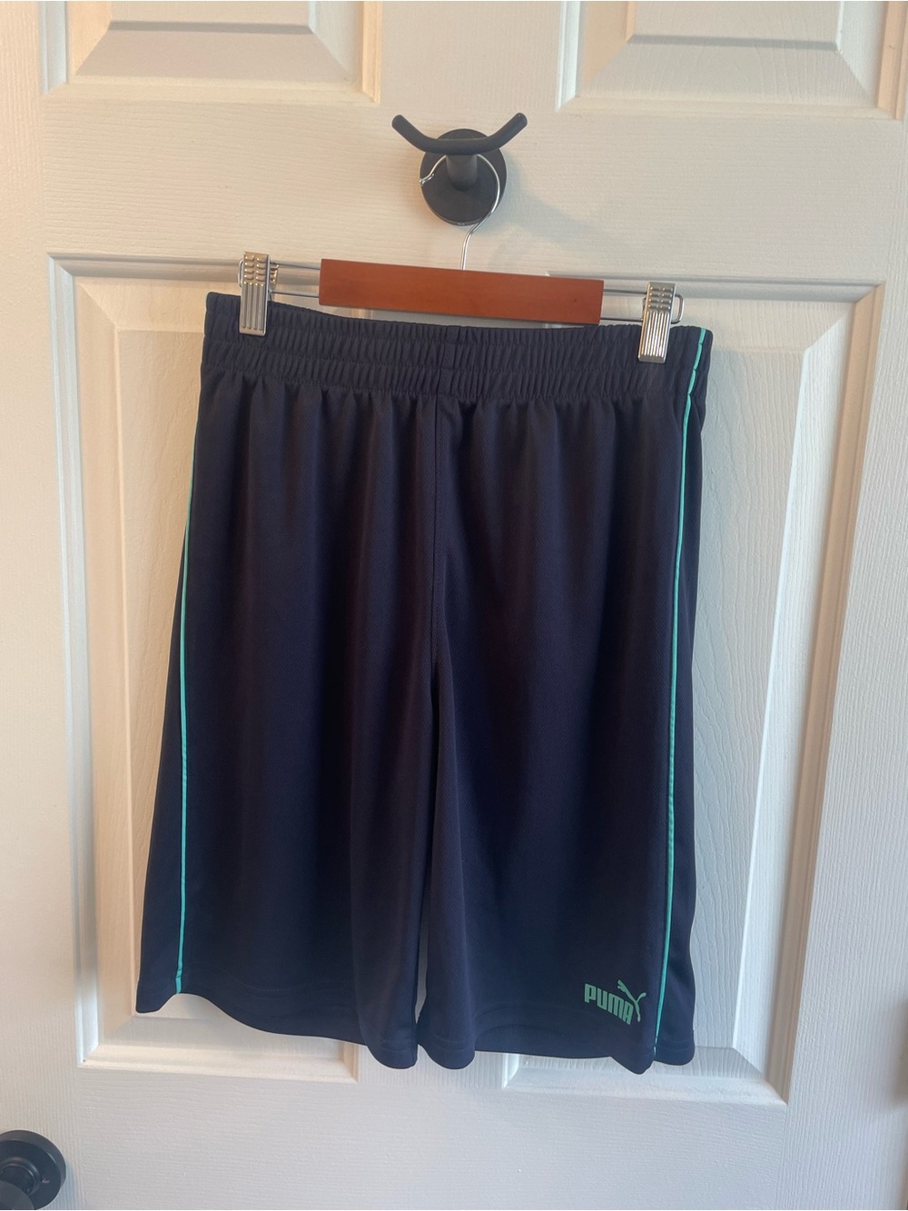 Puma Black Athletic Shorts with Elastic Waistband